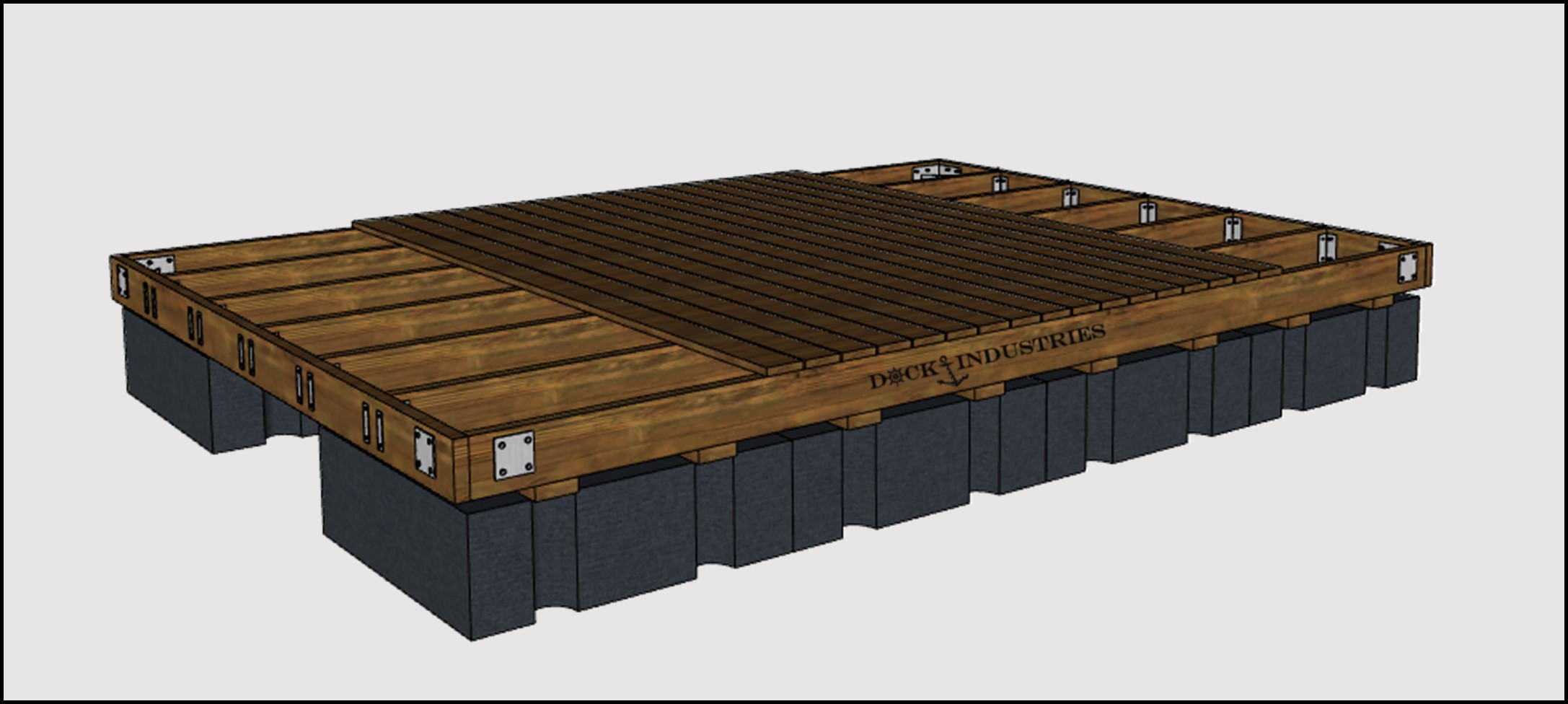 Ensemble de quai de ''Style Barge'' 12'x16' Heavy Duty - Capacité additionnelle 3360 lbs