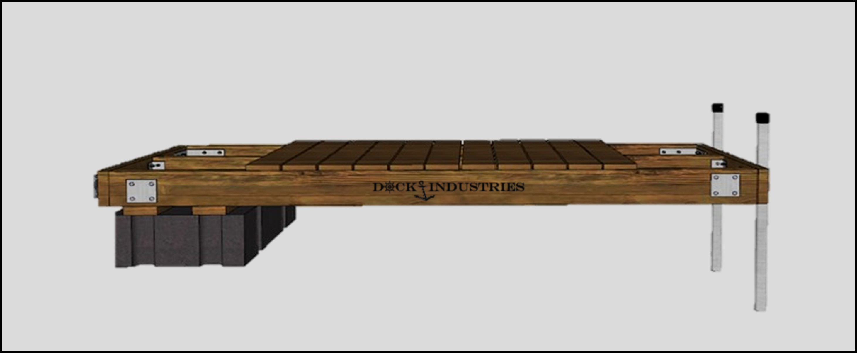 Ensemble de quai Semi-Flottant Heavy Duty 4'x10'