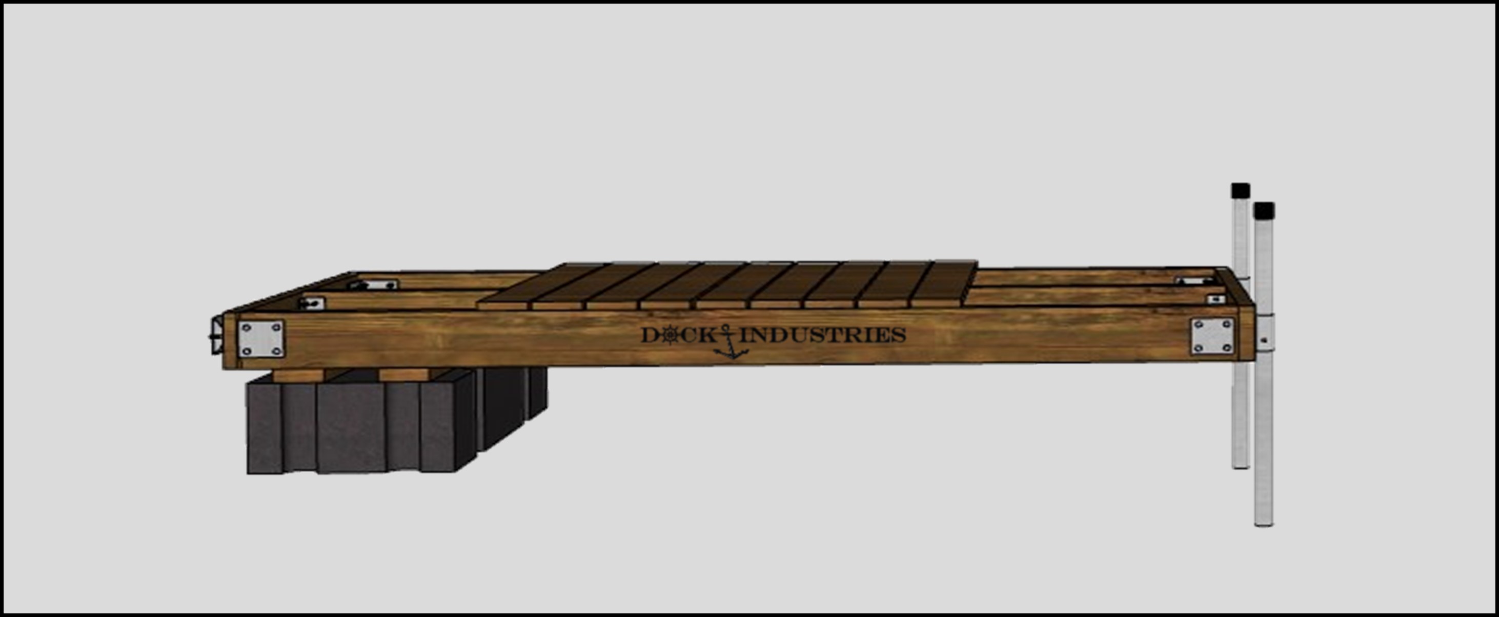 Ensemble de quai Semi-Flottant Résidentiel 4'x10'