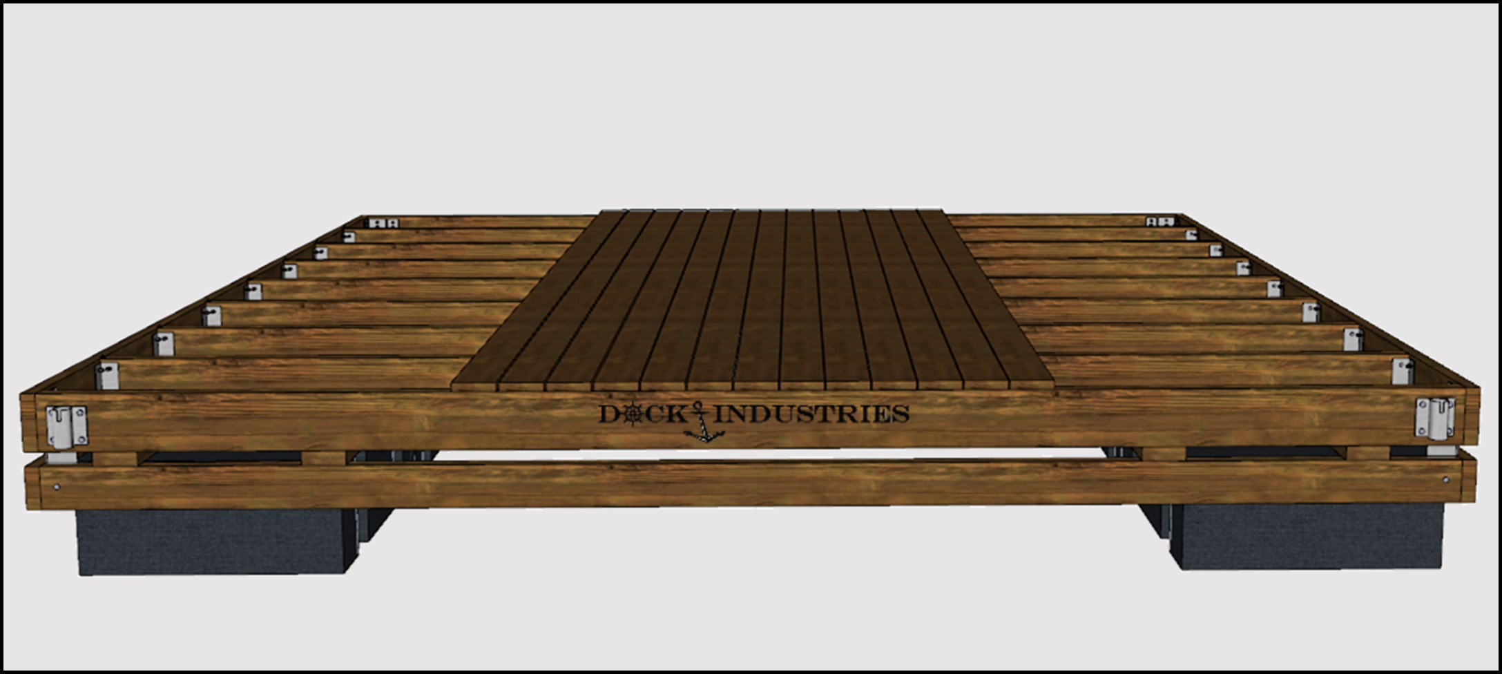 Ensemble de quai Commercial 16'x16' - Pour poteaux